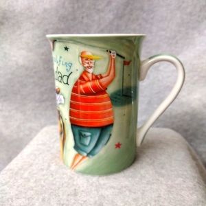 Kent Pottery Mug Groovy Golfing Grandad A Hole In One 10oz Coffee Cup Fun Gift